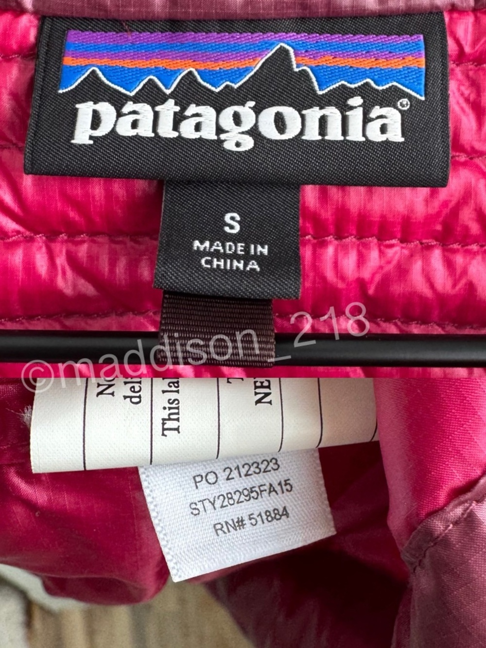 Patagonia Lightweight Fiona Parka Small Oxblood Red 600-fill down Windproof S - Picture 3 of 14